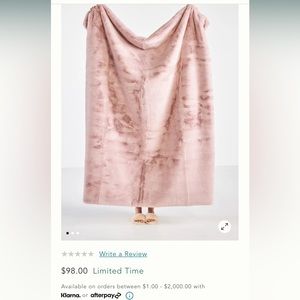 Anthropologie faux fur blanket